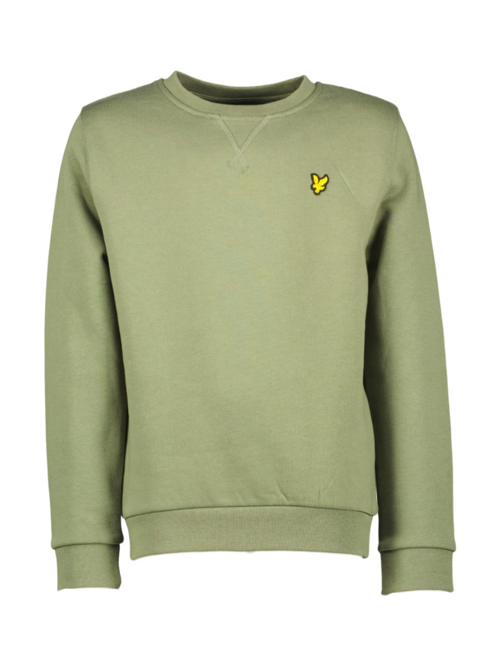 Kakigroene sweater met logo Lyle&Scott