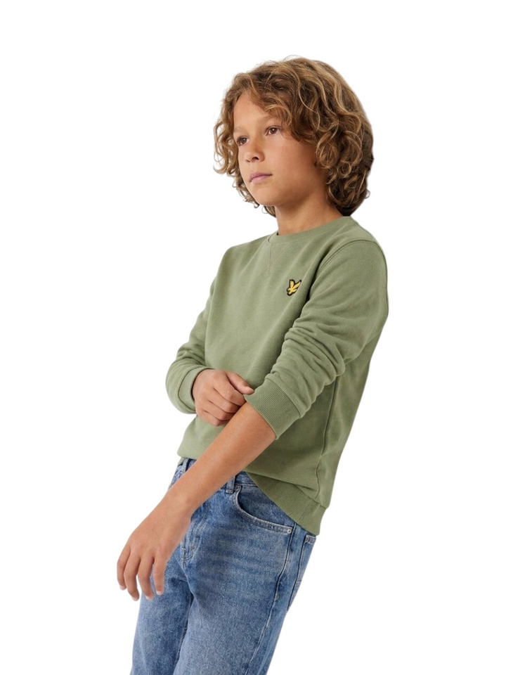 Kakigroene sweater met logo Lyle&Scott