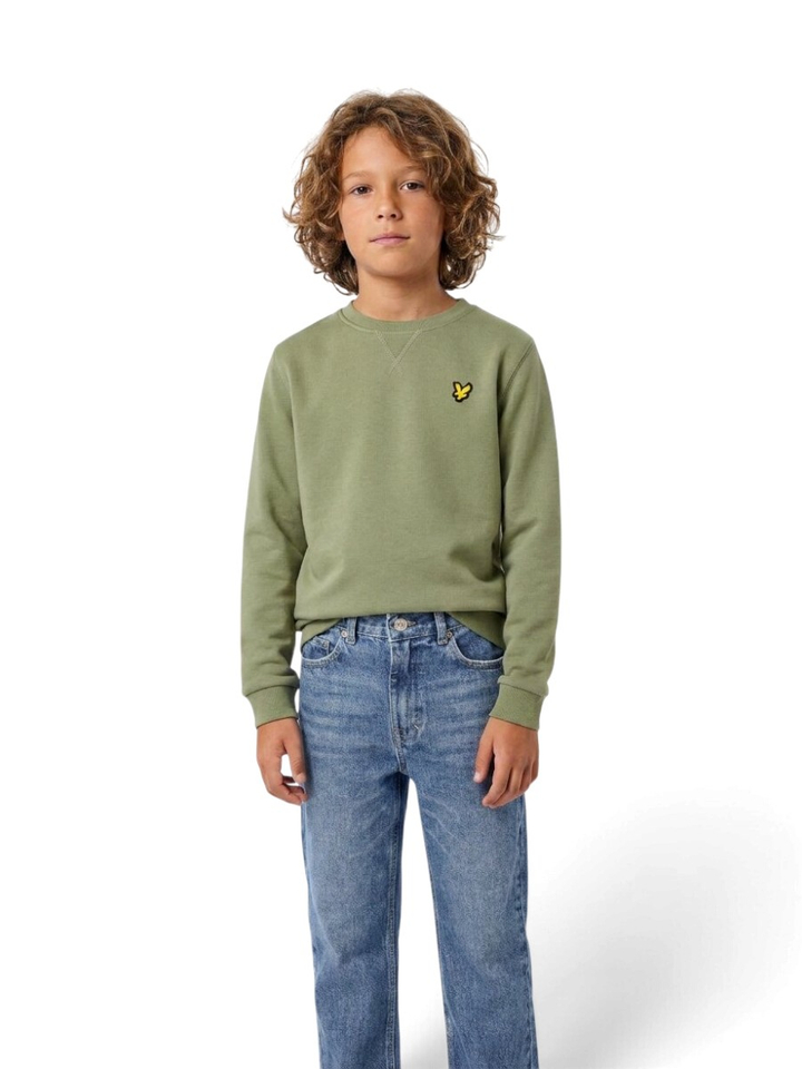 Kakigroene sweater met logo Lyle&Scott