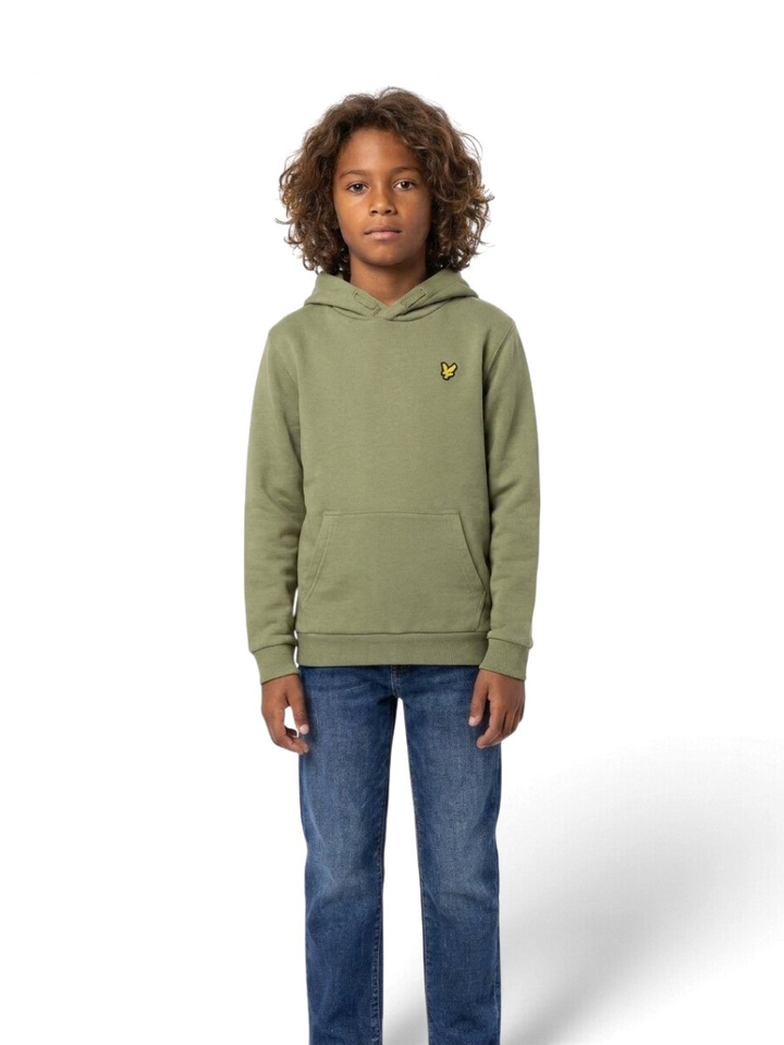 Kaki groene sweater met kap Lyle&Scott