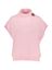 Roze mouwloze trui met rolkraag en broche Rodolfo Kocca 