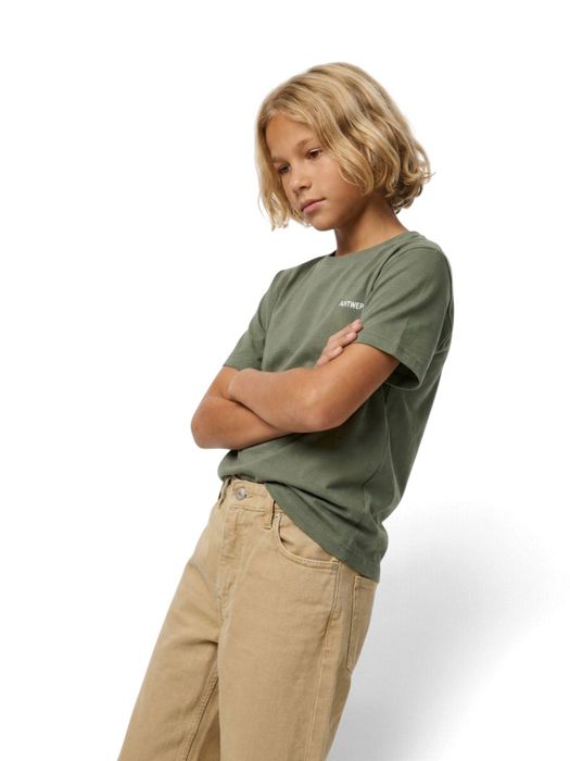 Donkergroene katoenen T-shirt Antwrp