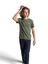 Kaki groene katoenen T-shirt Antwrp