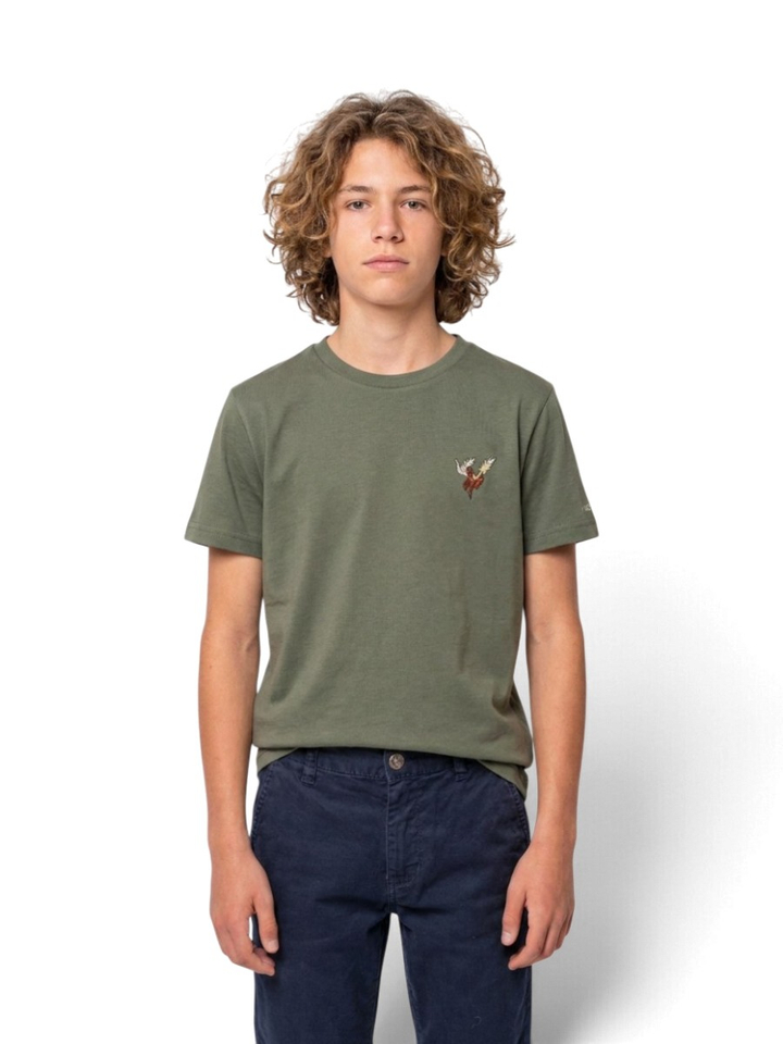 Kaki groene katoenen T-shirt Antwrp