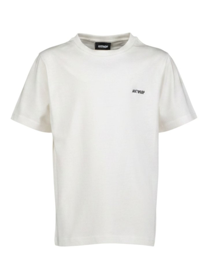 Witte t-shirt met rugprint Antwrp