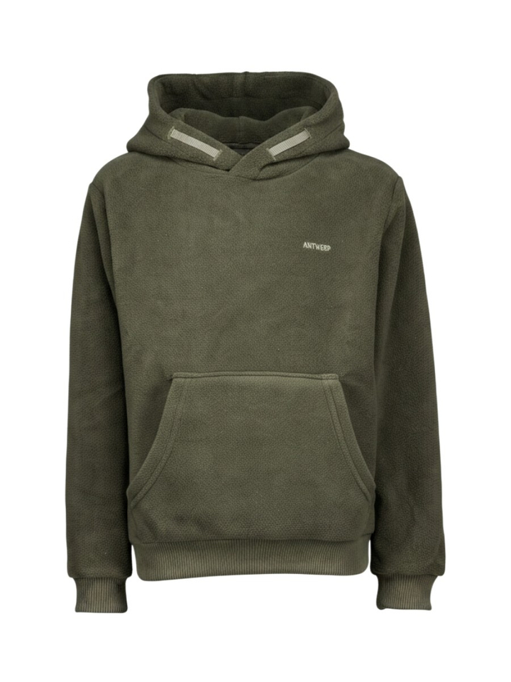 Donkergroene sweater met kap Antwrp 