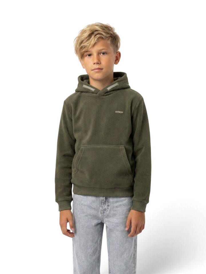 Donkergroene sweater met kap Antwrp 
