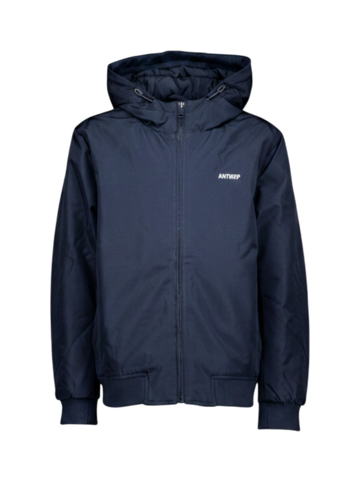 Blauwe jas met kap Antwrp 