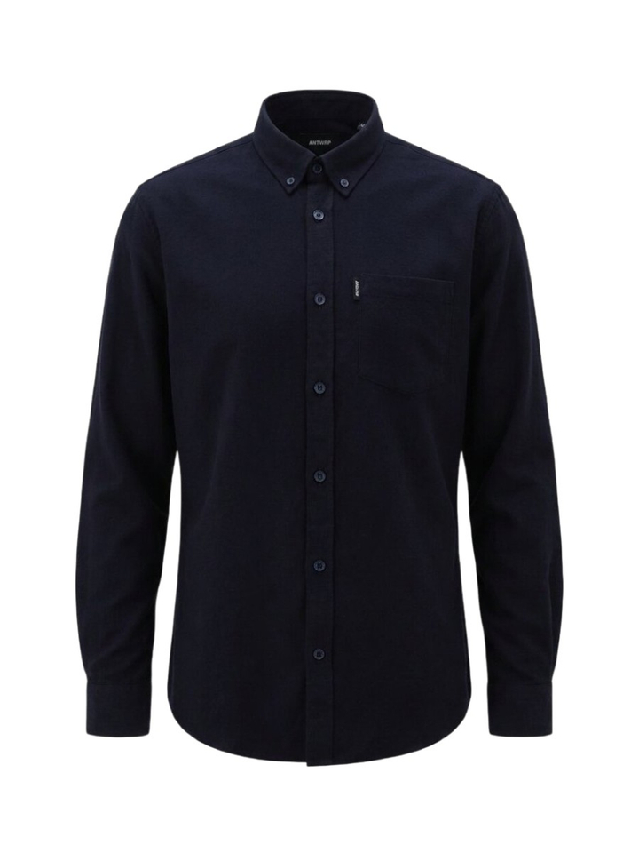 Inkt blauw katoenen hemd (regular fit) met lange mouwen Antwrp