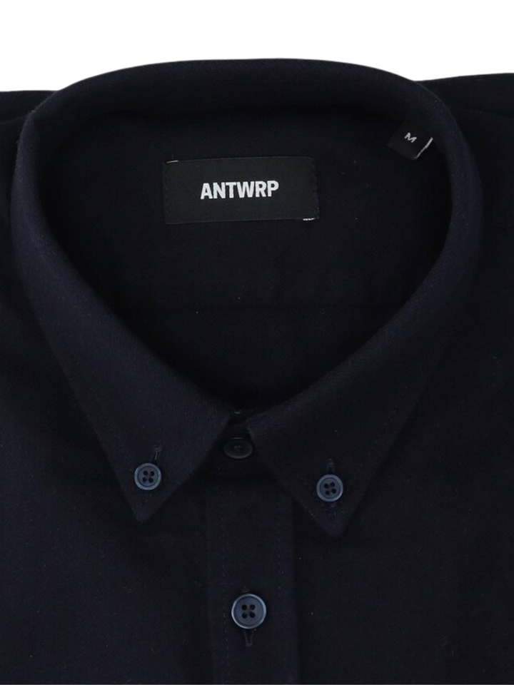 Inkt blauw katoenen hemd (regular fit) met lange mouwen Antwrp