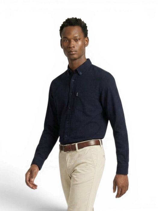 Inkt blauw katoenen hemd (regular fit) met lange mouwen Antwrp