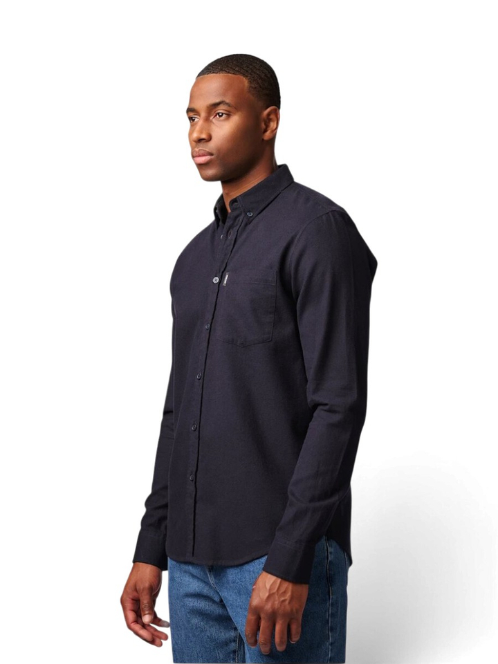 Inkt blauw katoenen hemd (regular fit) met lange mouwen Antwrp