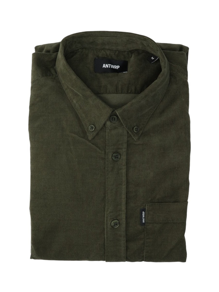 Groen ribfluwelen hemd ANTWRP