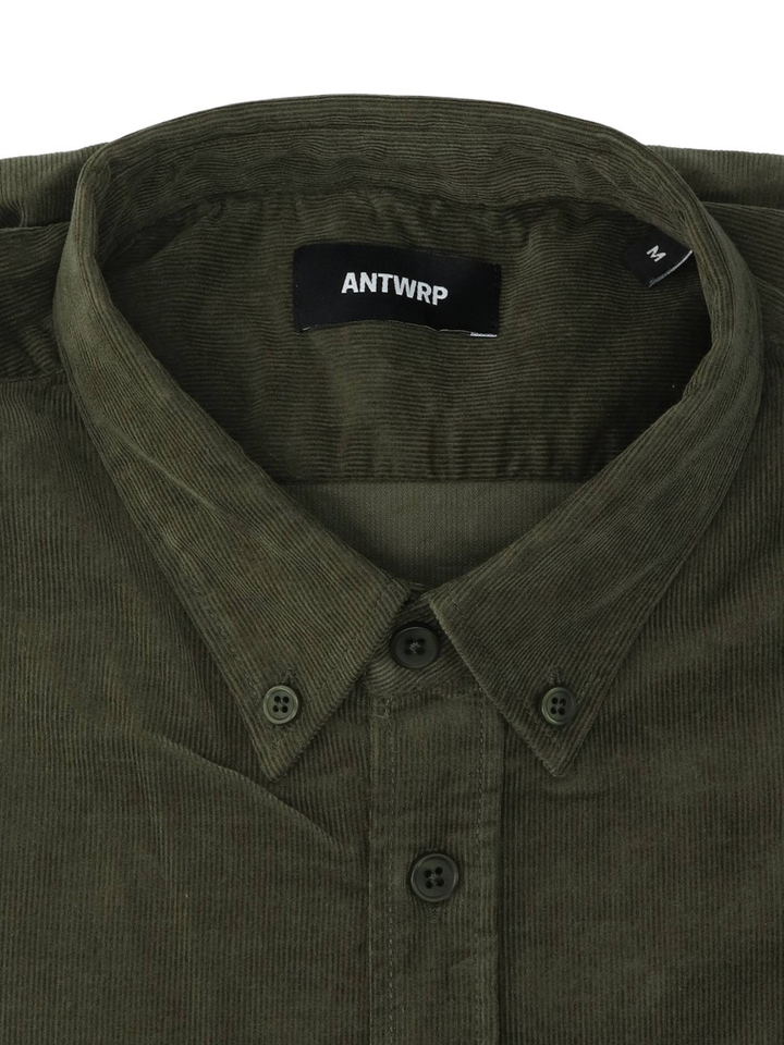 Groen ribfluwelen hemd ANTWRP