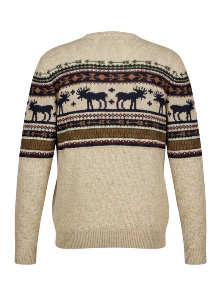 Beige trui met tekening op de borst Antwrp
