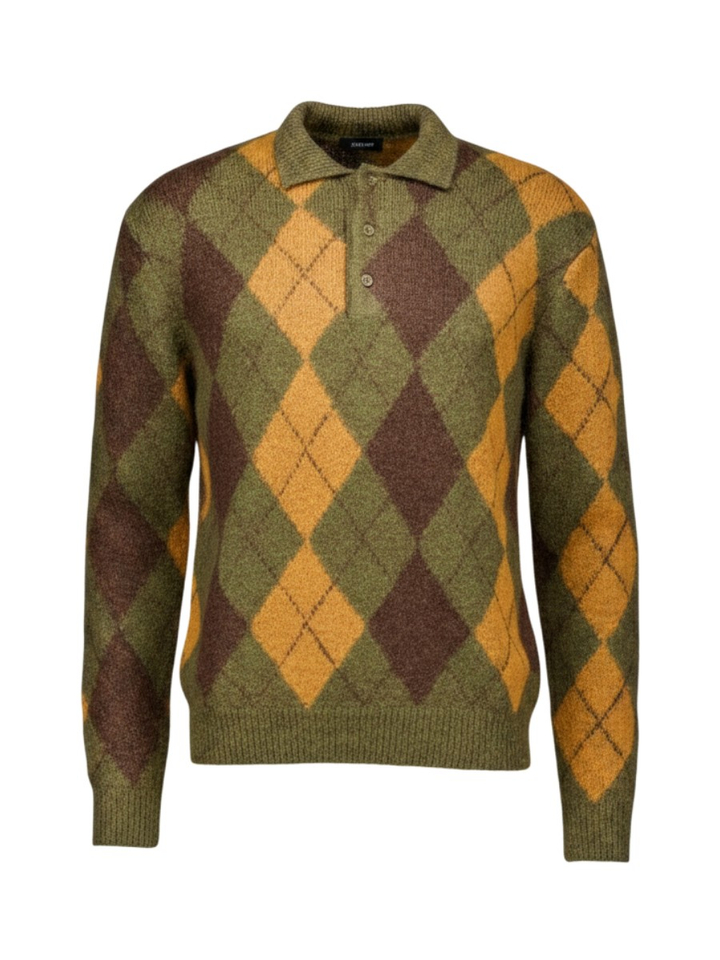 Groene trui met ruit motief Antwrp