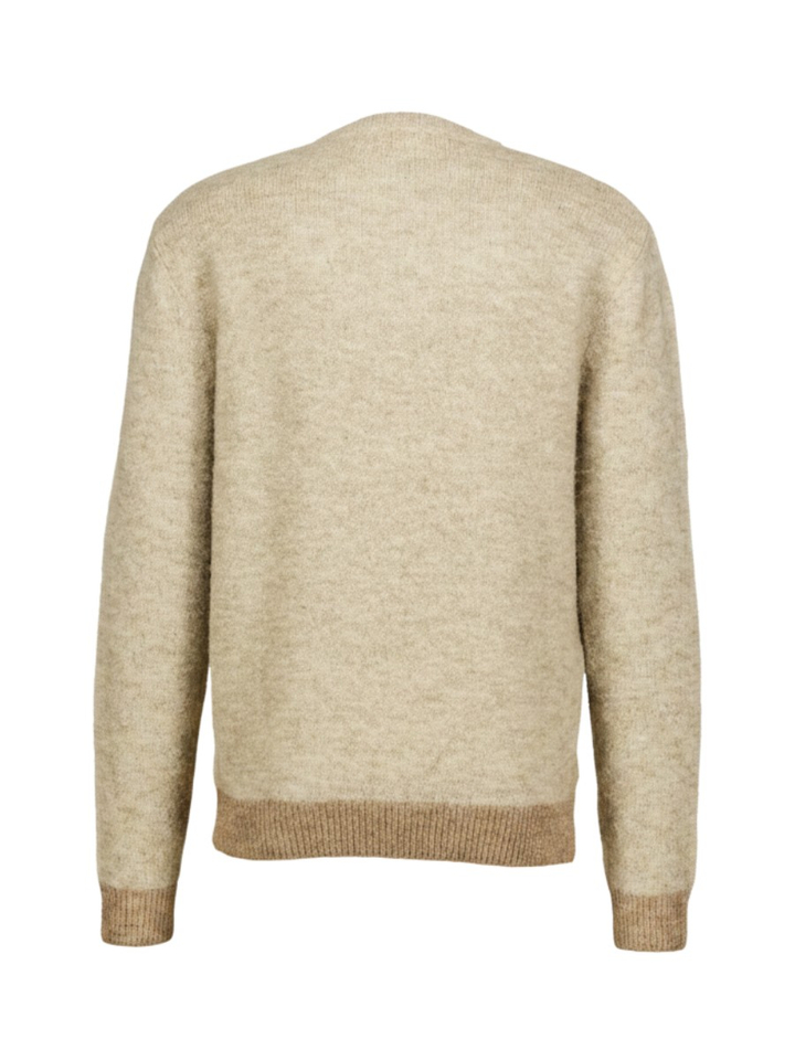 Beige trui met boord detail Antwrp