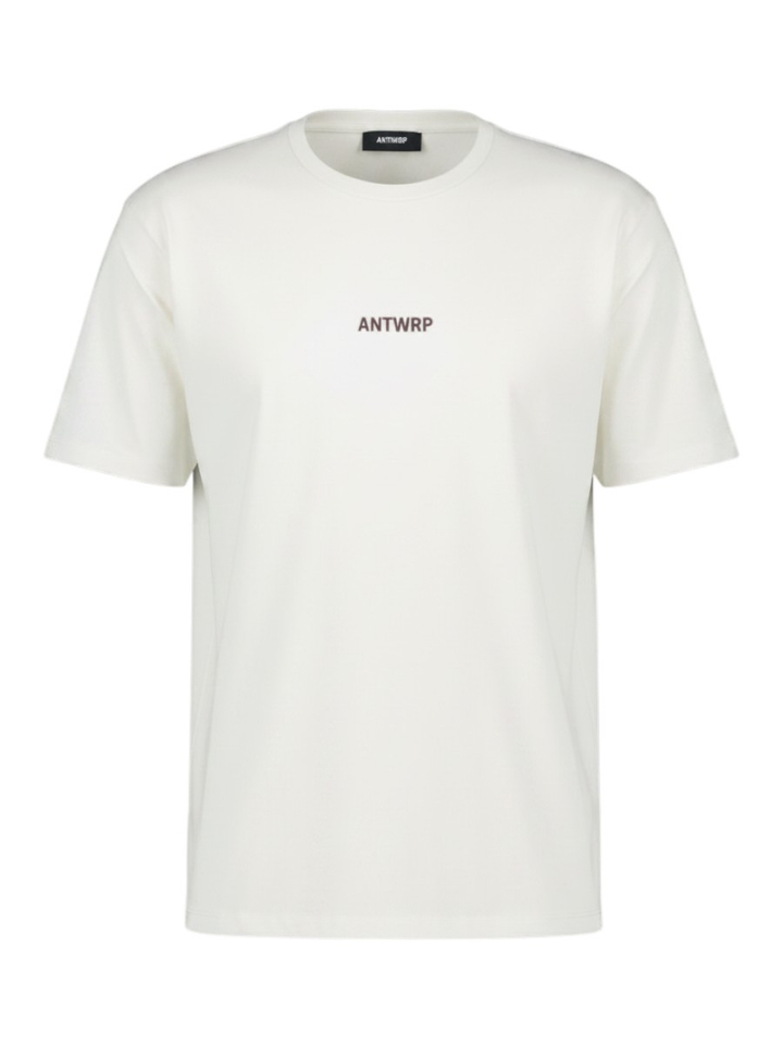 Xitte katoenen T-shirt met bordeaux merklogo Antwrp