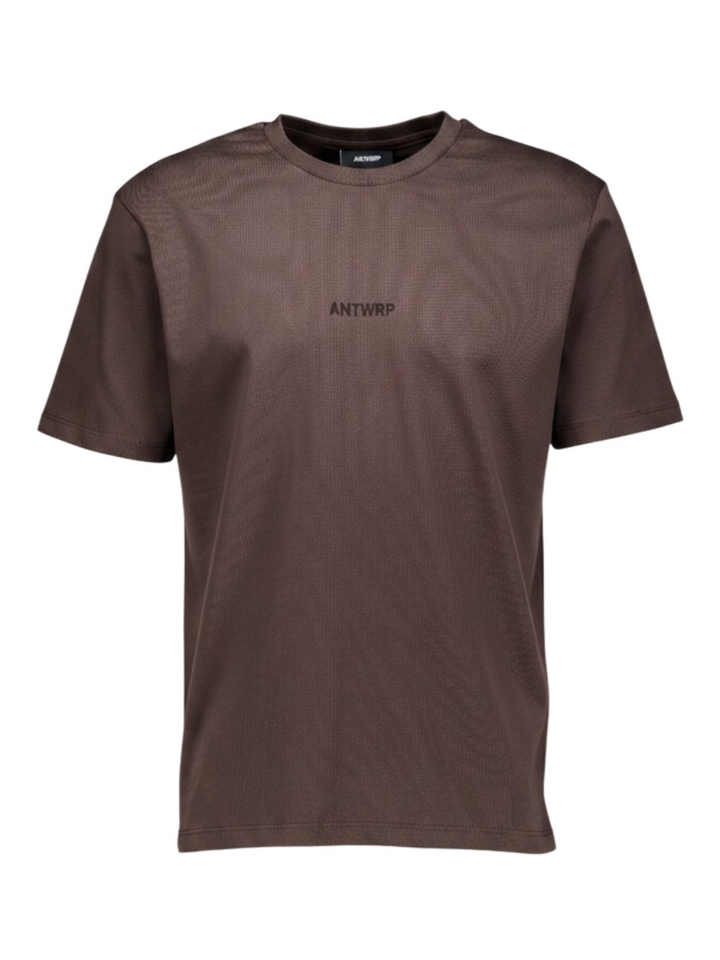 Donkerbruine katoenen T-shirt Antwrp