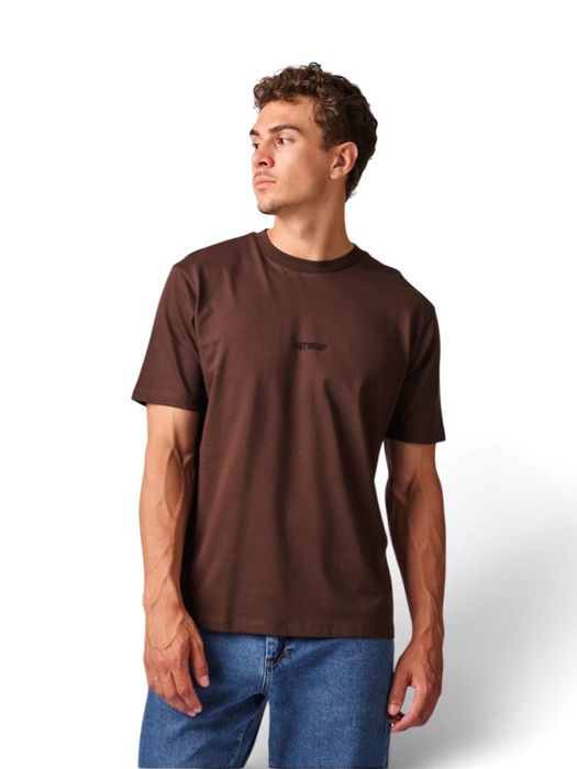 Donkerbruine katoenen T-shirt Antwrp