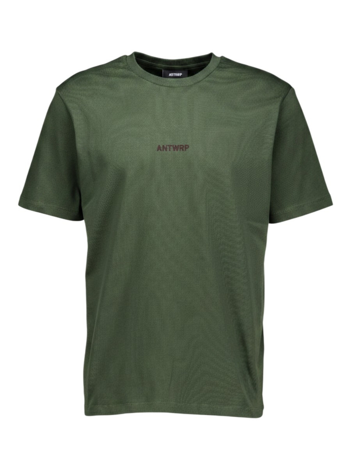 Donkergroene katoenen T-shirt Antwrp