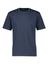 Donkerblauwe katoenen T-shirt met bordeaux opdruk Antwrp