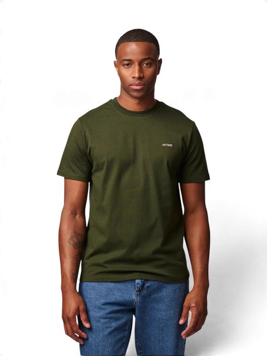 Kaki groene katoenen T-shirt Antwrp