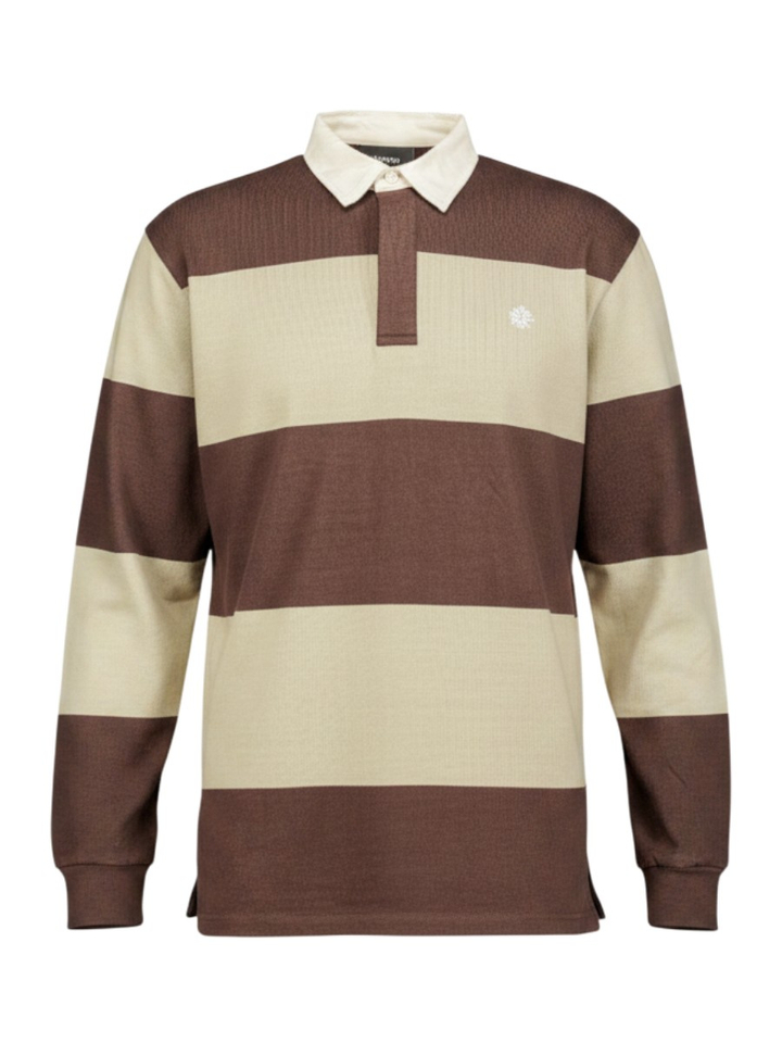 Gestreepte bruine polo sweater Antwrp