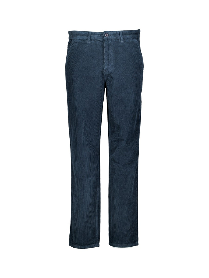 Donkerblauwe broek in ribfluweel New Scott Antwrp 