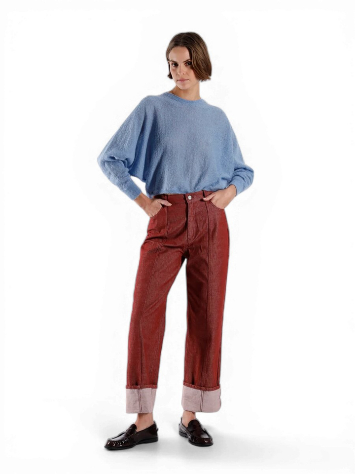 Blauwe trui met ronde hals Palais Julia June