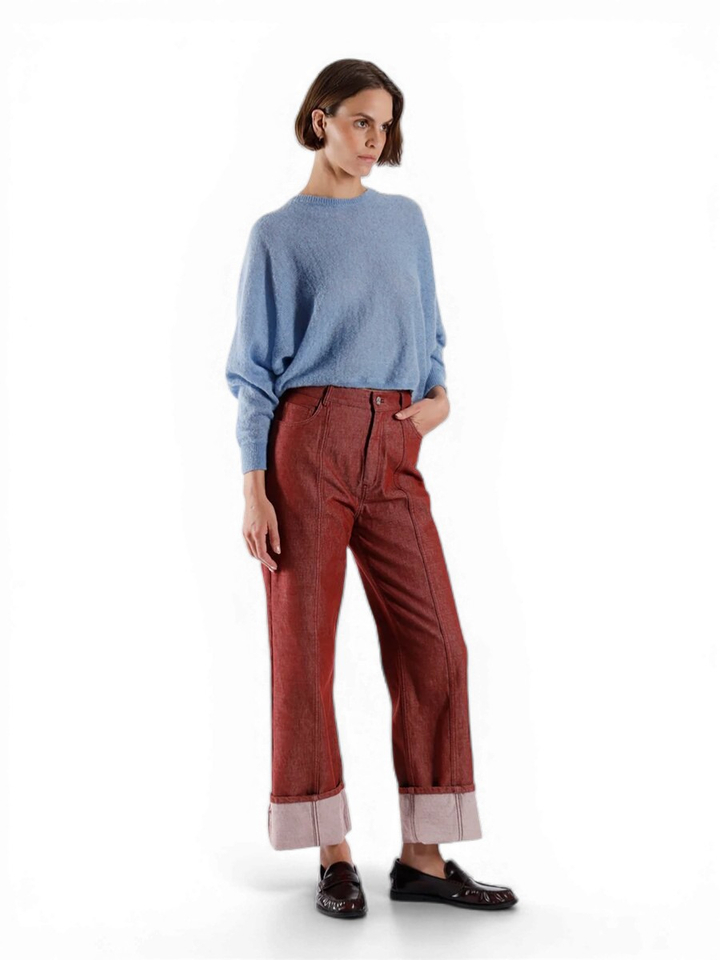 Blauwe trui met ronde hals Palais Julia June