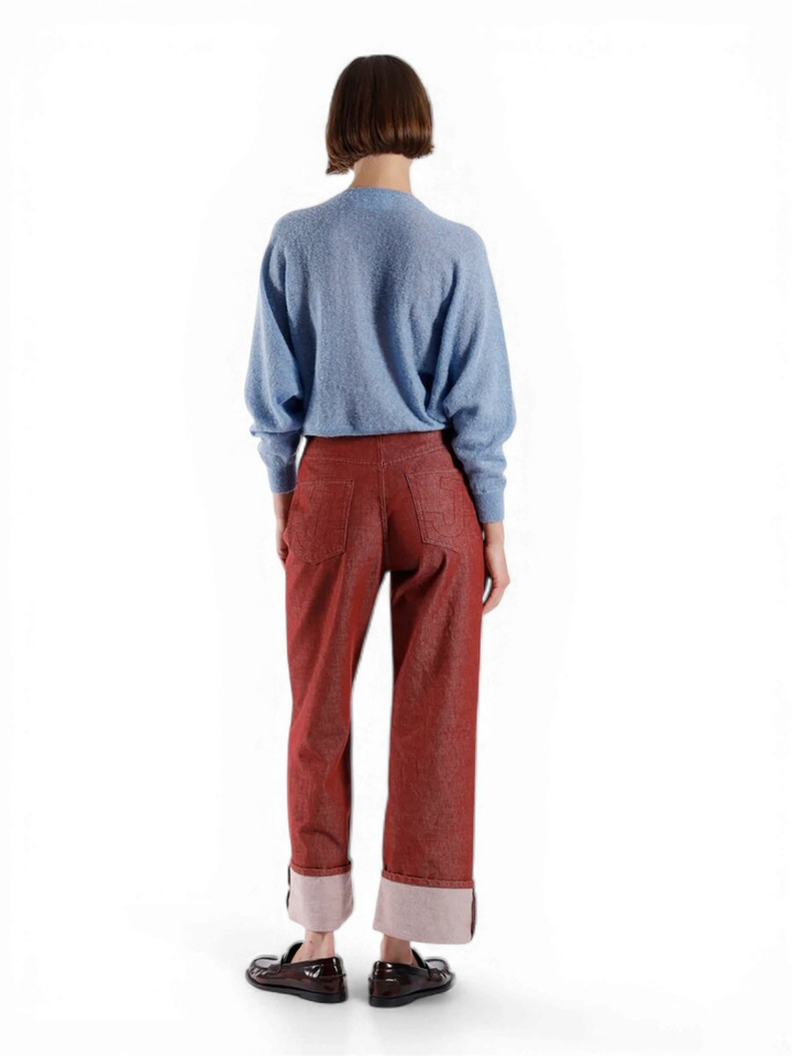 Blauwe trui met ronde hals Palais Julia June