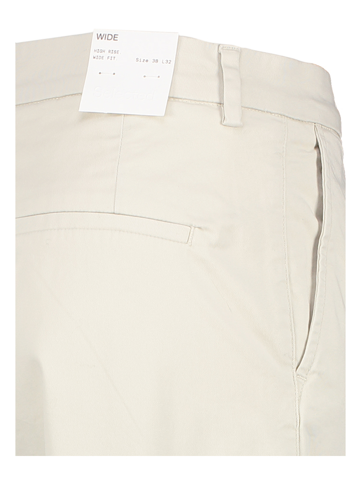 Beige loose fit broek Mille Selected Femme
