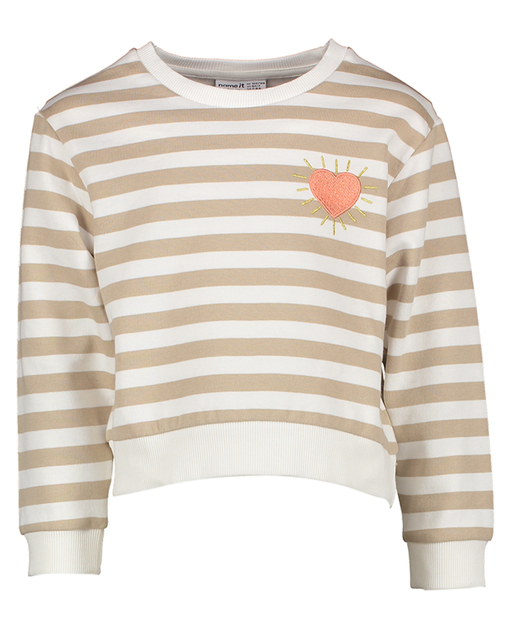 Wit beige gestreepte sweater Bell Name It