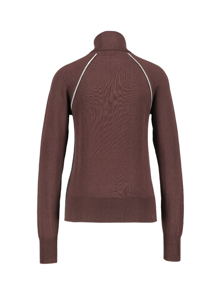 Bruine rolkraag met grijs detail Vicky AC