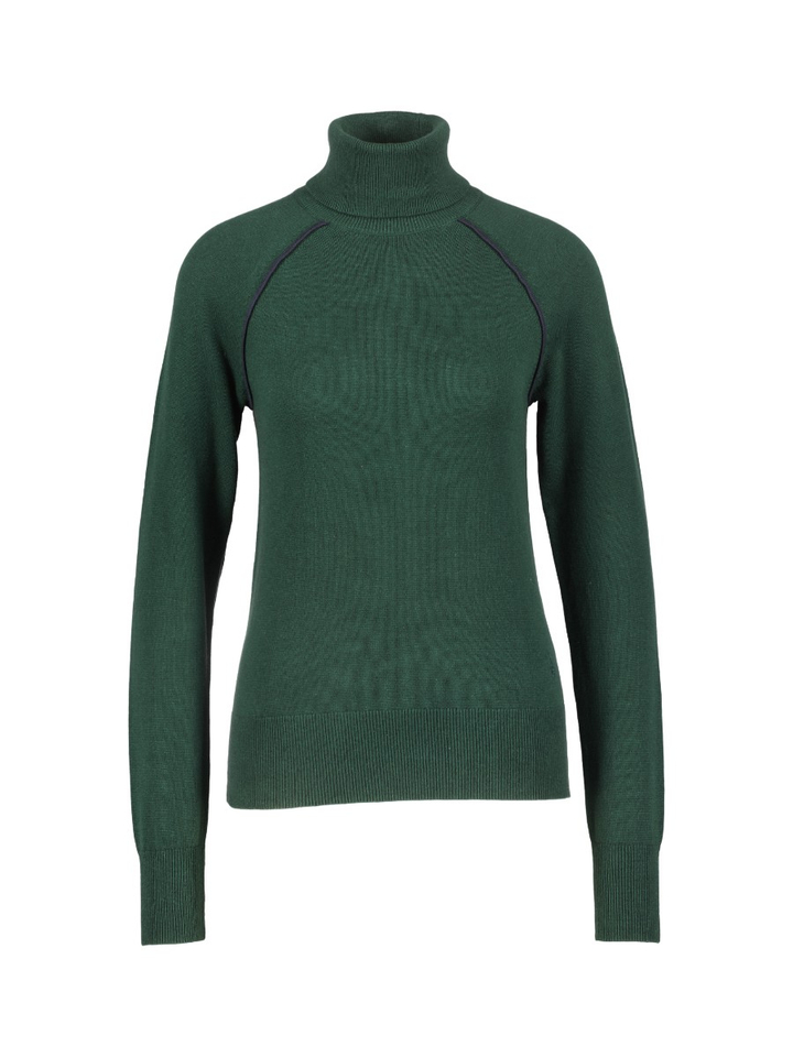 Groene rolkraag met blauw detail Vicky AC 