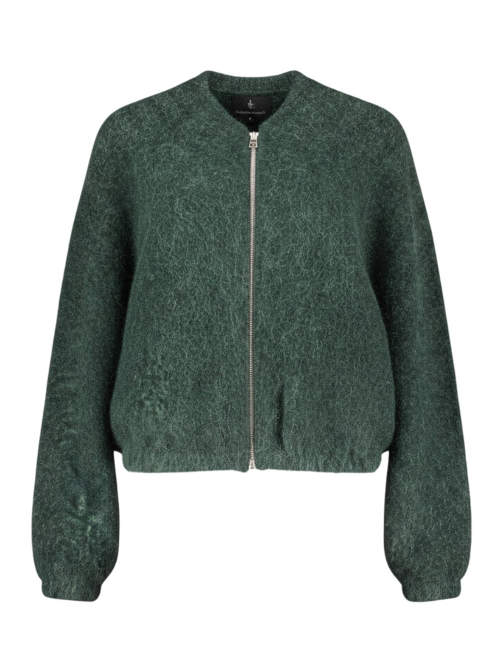 Donkergroene gilet met rits Belly AC