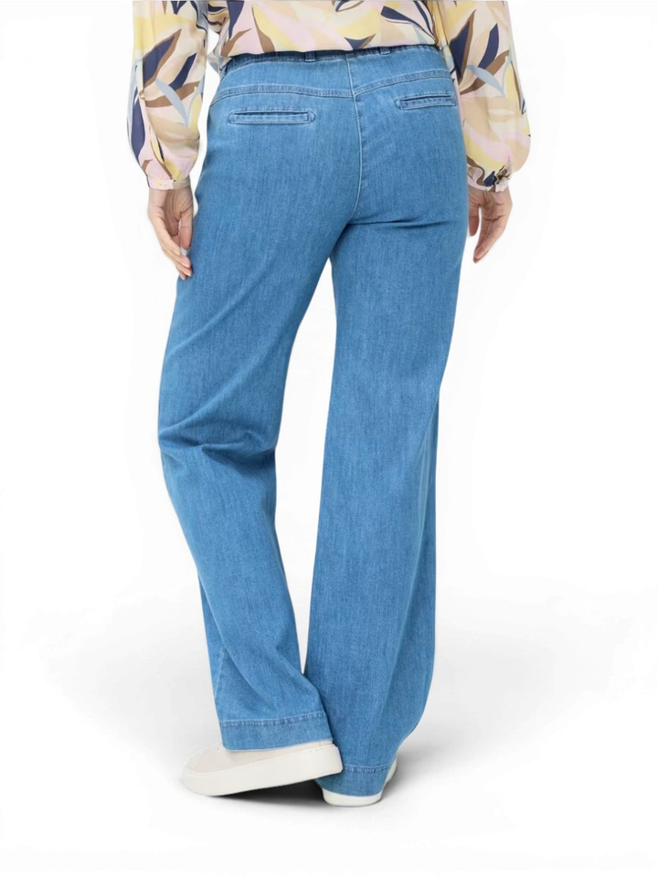 Blauwe flared fit jeans met elastiek Pam Flair Raphaela 