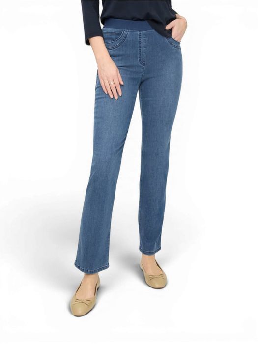 Donkerblauwe jeans met elastiek Pamina Raphaela