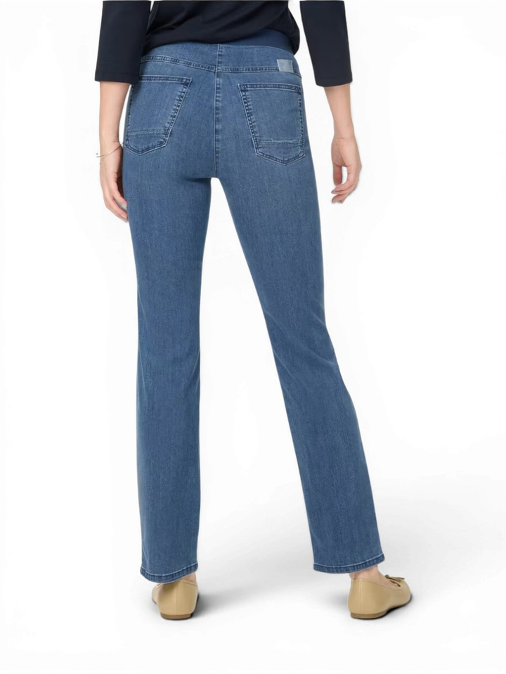 Donkerblauwe jeans met elastiek Pamina Raphaela