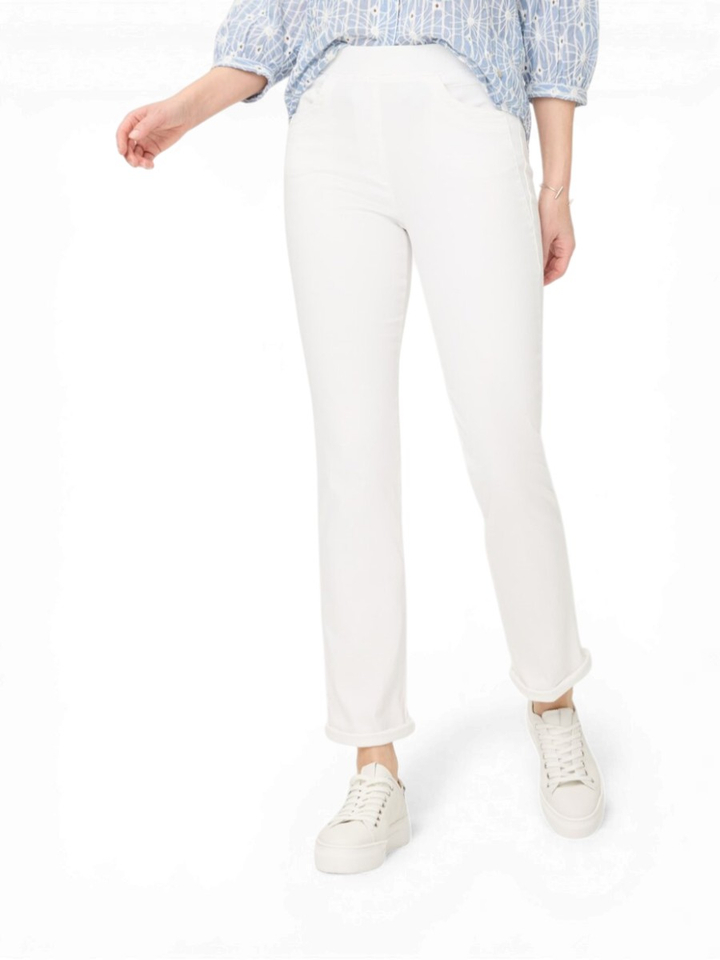 Witte broek met elastiek Pamina Brax