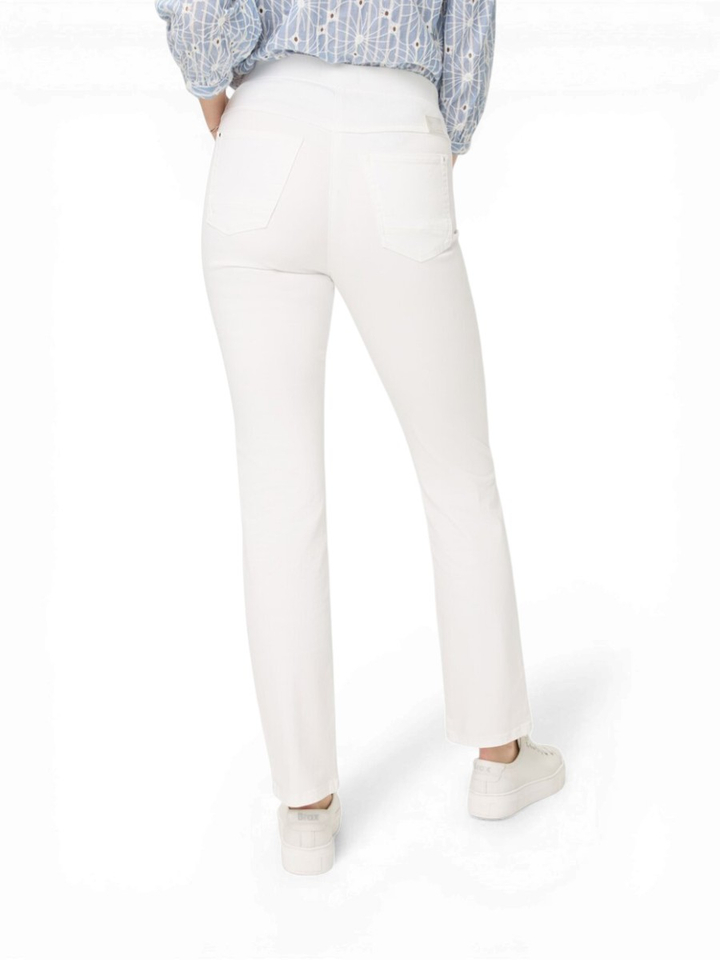 Witte broek met elastiek Pamina Brax