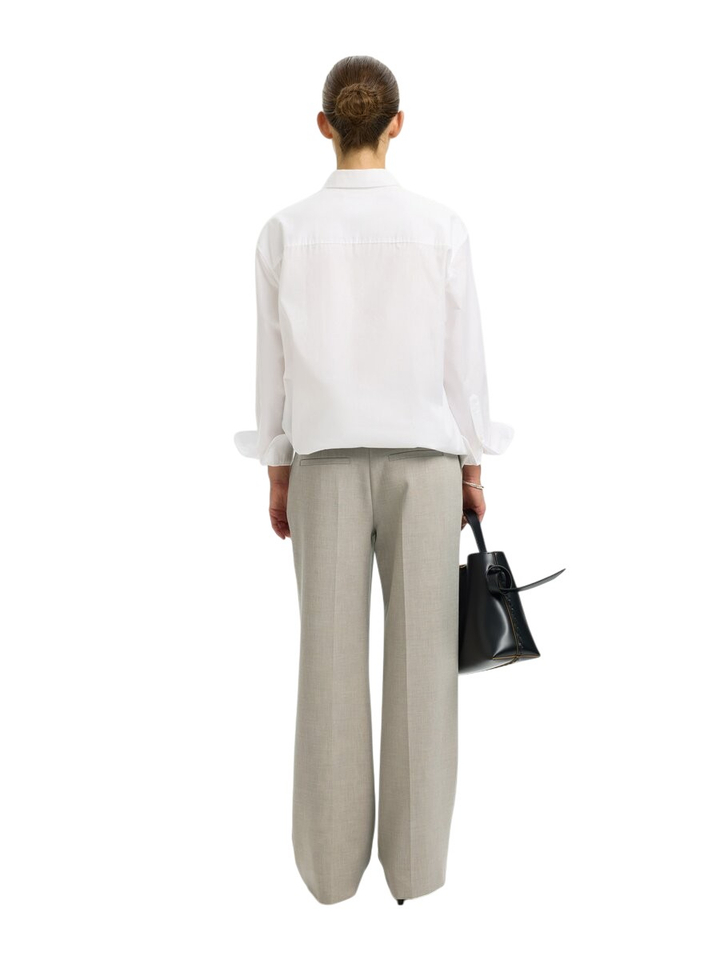 Beige losse broek Slwrita Selected Femme