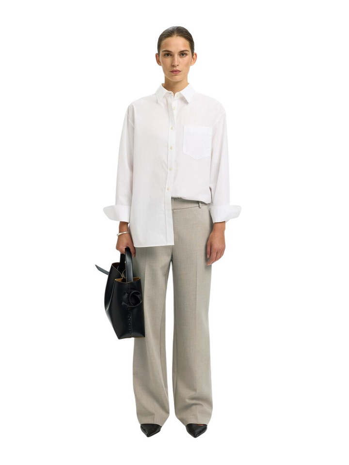 Beige losse broek Slwrita Selected Femme