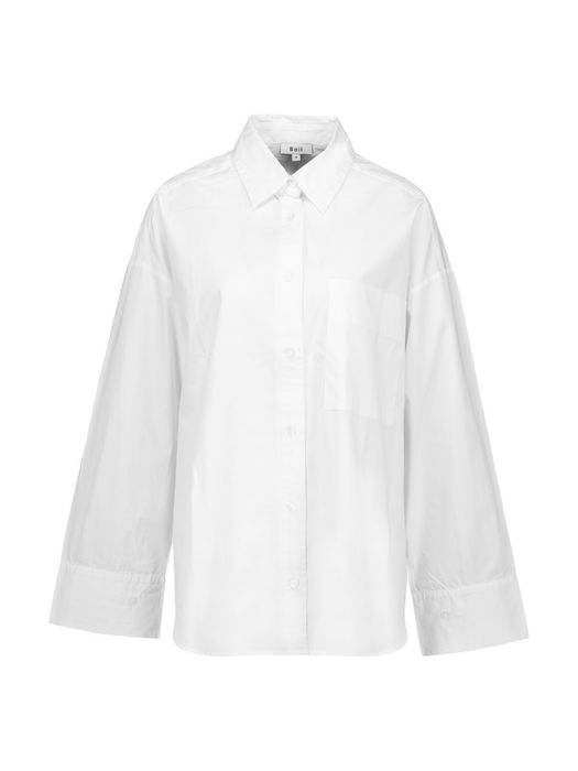 Witte blouse met lange mouwen File Solid Boii