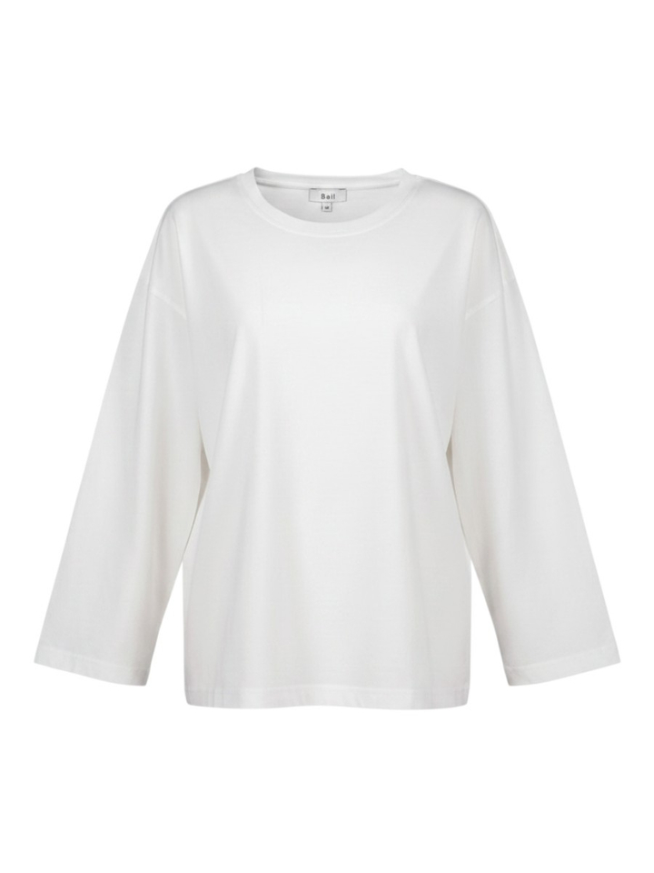 Witte t-shirt met lange mouwen Alberte Boli