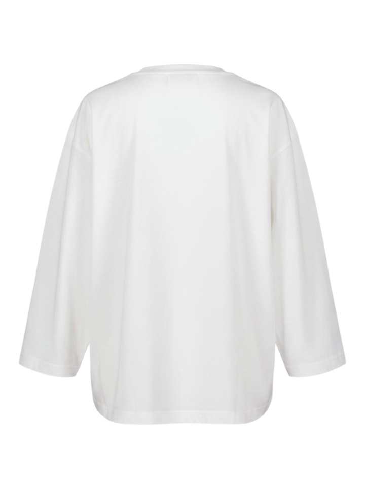 Witte t-shirt met lange mouwen Alberte Boli