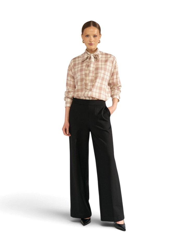 Geruiten blouse met strikkraag Babette Numph
