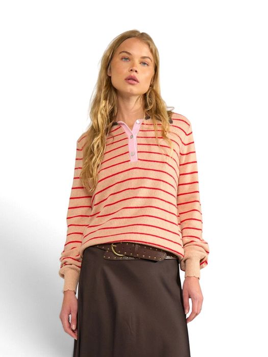 Roze gestreepte trui Lucinda stripe Numph