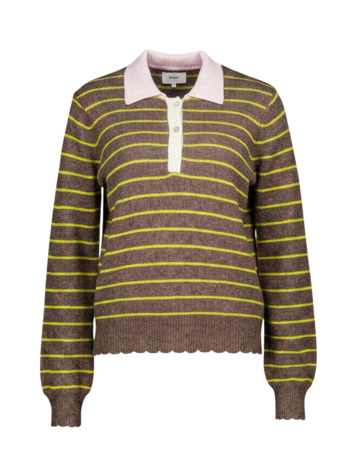 Bruine gestreepte trui Lucinda stripe Numph